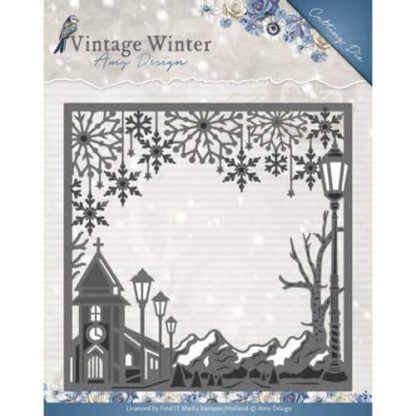 Vintage Winter - Village frame square