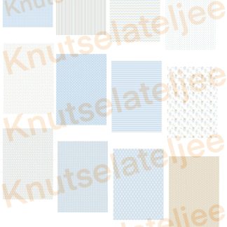 Baby blauw patternset (12blz)
