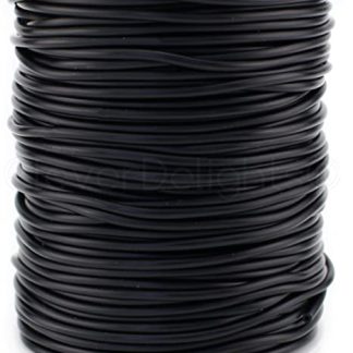 Rubber koord (2mm) black (5meter)