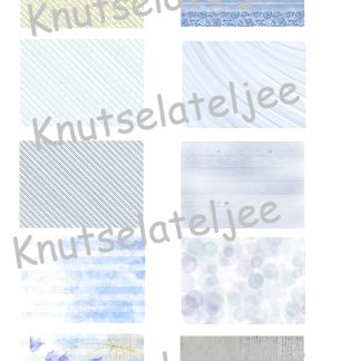 Blue Berry pattern paper (160gr enkel) 10blz