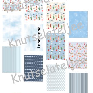 Beach Gnomes pattern paper