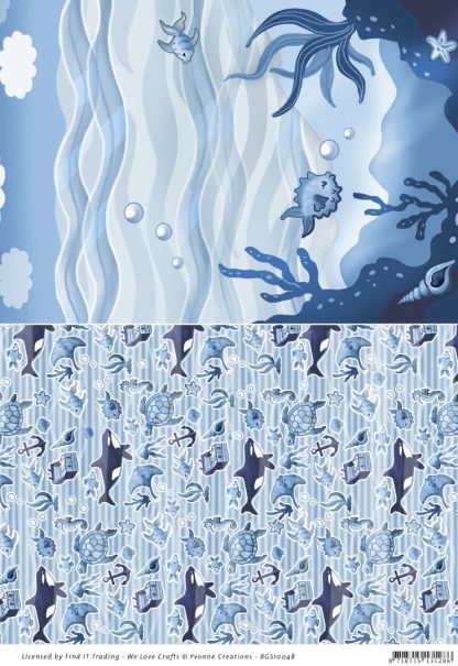 Yvonne Creations - Ocean Days Backgroundsheet Under Water