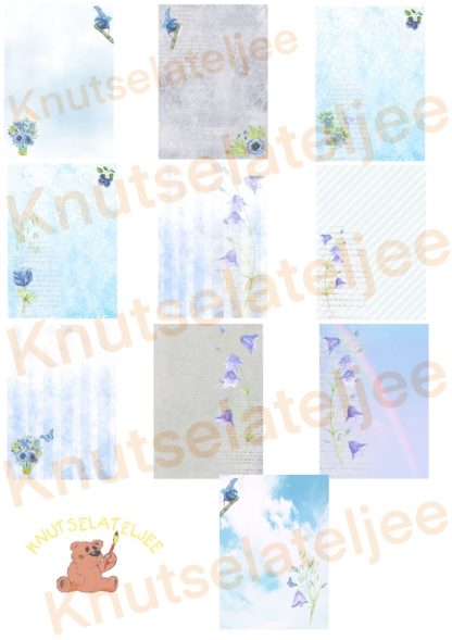 Blue bells pattern paper