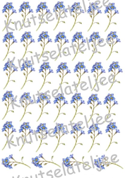 Blauwe bloem 2 zelf knippen