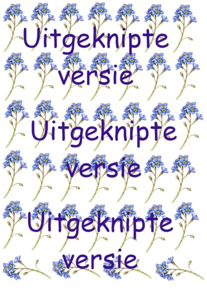 Blauwe bloem 2 uitgeknipt