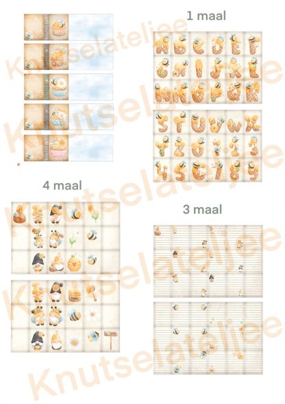 Gnomes bijtjes miniboekje 4 set 1