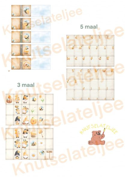 Gnomes bijtjes miniboekje 5 set 2