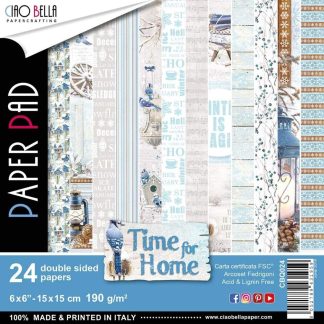 Time for Home Double-Sided Paper Pad 15x15cm 24/Pkg
