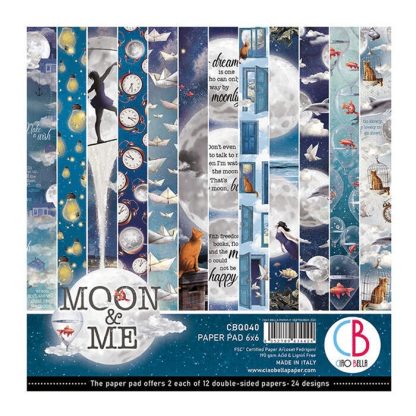Moon & Me Double-Sided Paper Pad 15x15cm 24/Pkg