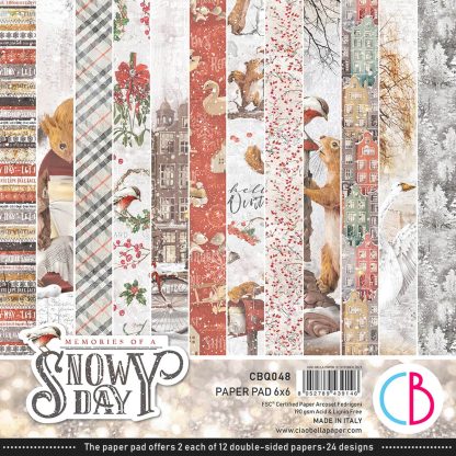 Memories of a Snowy Day Paper Pad 15x15cm 24/Pkg