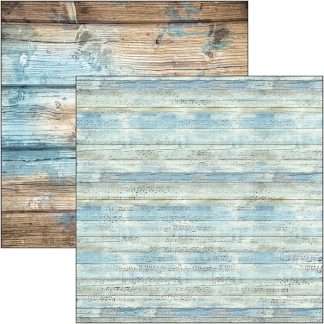 Coastal Wood Double-Sided Paper Sheet 12""x12""