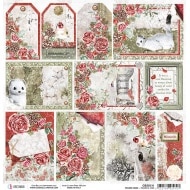 Frozen Roses Frames & Tags Double-Sided Paper Sheet 12""x12""