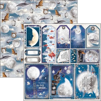 Moon & Me Frames and Tags Double-Sided Paper Sheet 30.5x30.5cm