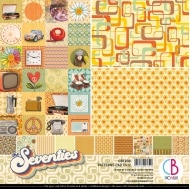 The Seventies Double-Sided Patterns Pad 12""x12"" 8/pkg