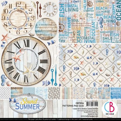 Sound of Summer Double-Sided Patterns Pad 12""x12"" 8/Pkg