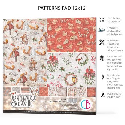 Memories of a Snowy Day Patterns Pad 30-5x30-5cm 8/Pkg