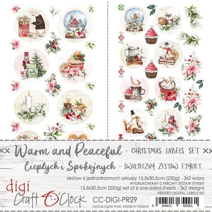 LABELS SET - 29- WARM AND PEACEFUL -CHRISTMAS set