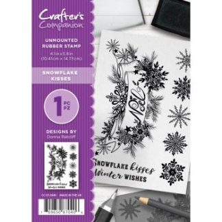 A6 Rubber Stamp - Snowflake Kisses