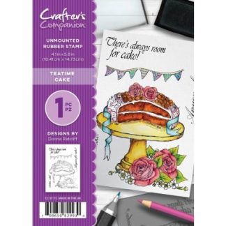 a6 rubber stamp -Teatime Cake