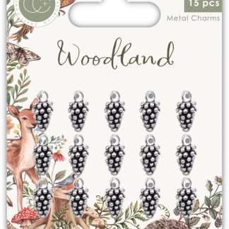 Craft Consortium Woodland Metal Charms Silver Pine Comb