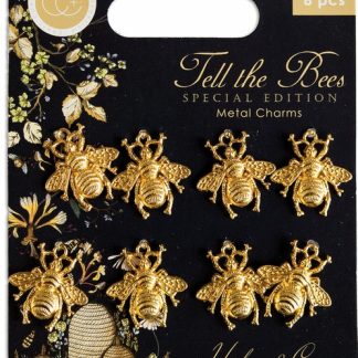 Craft Consortium Tell the Bees Special Edition Metal Charms Gold Bees