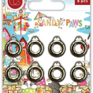 Craft Consortium Sandy Paws Life Rings Metal Charms