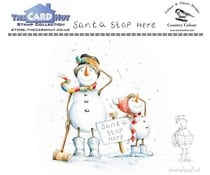 The Card Hut Snowboots: Santa Stop Here Clear Stamps