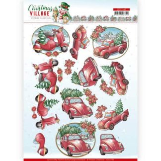 3D cutting sheet - Yvonne Creations - Christmas Village - Christmas Transportation