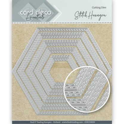 Card Deco Essentials Cutting Dies Stitch Hexagon