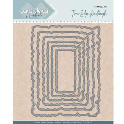 Card Deco Essentials - Nesting Dies - Torn Edge Rectangle