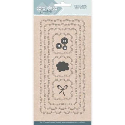 Card Deco Essentials - Slimline Dies - Slimline Buttons