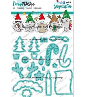 CarlijnDesign Snijmallen Gnome Set 3 Kerst