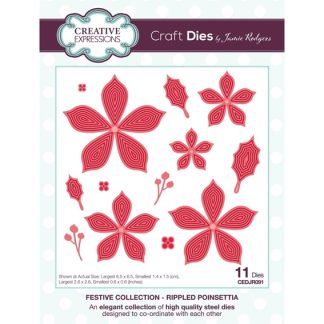 Creative Expressions  Craft Die Rippled Poinsettia