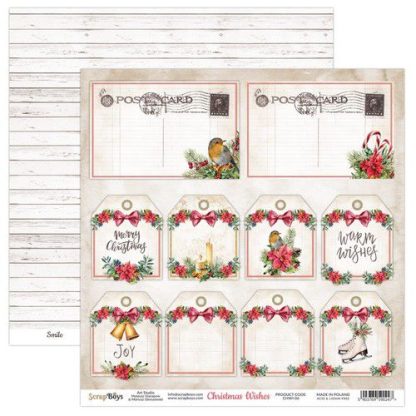 ScrapBoys Christmas Wishes paper sheet DZ