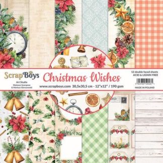 ScrapBoys Christmas Wishes paperset 12 vl+cut out elements-DZ