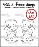 Crealies Clearstamp Bits & Pieces 2x Sneeuwpop