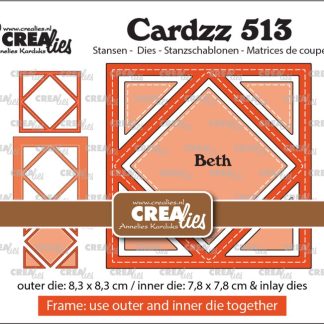 Cardzz stansen no. 513, Frame & Inlay Beth, diamant