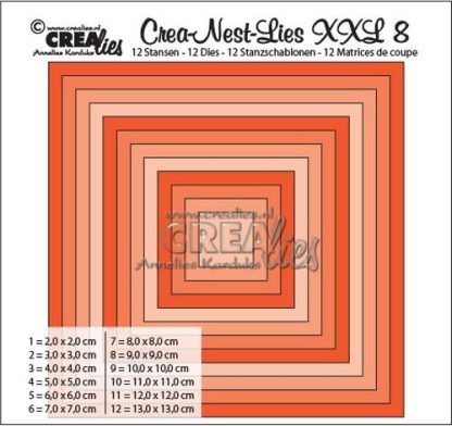 Crealies Crea-nest-dies XXL no. 8 stans vierkant basis