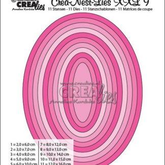 Crealies Crea-nest-dies XXL no. 9 stans ovaal basis