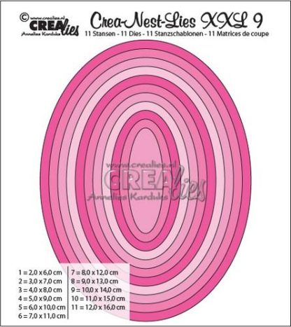 Crealies Crea-nest-dies XXL no. 9 stans ovaal basis