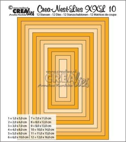 Crealies Crea-nest-dies XXL no. 10 stans rechthoek basis