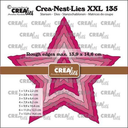 Crealies Crea-nest-dies XXL Sterren met ruwe rand