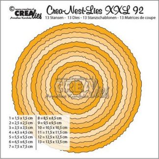 Crealies Crea-Nest-Lies XXL no 92 Cirkels met ruwe randen