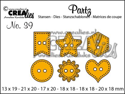 Partzz stansen no. 39- 6x Knoopjes