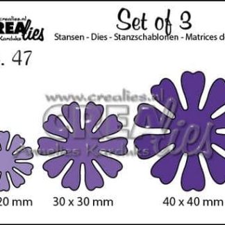 Crealies Set of 3 no. 47 Bloemen 19