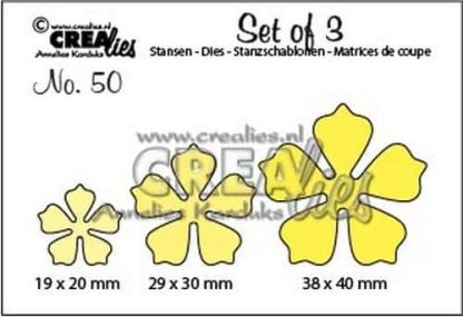 Crealies Set of 3 no. 50 bloemen 21