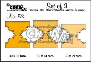 Crealies set of3 nr 53 dubbele tabs