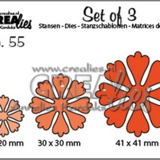 Crealies Set of 3 no. 55 Bloemen 24