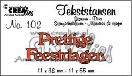 Crealies tekststans - Prettige Feestdagen (NL)