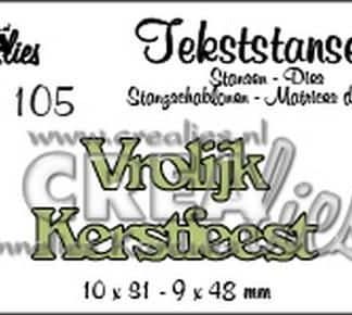 Crealies Tekststans no. 105 Vrolijk Kerstfeest (NL)